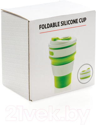 Изображение товара Термокружка Xindao P432.607 (складная, зеленый/белый)