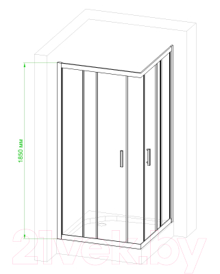 Душевой уголок Royal Bath 115x115x185 / RB115HPD-C