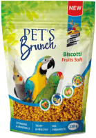 Корм для птиц Pet's Brunch Biscotti Fruits Soft Функциональный десерт (230г) - 