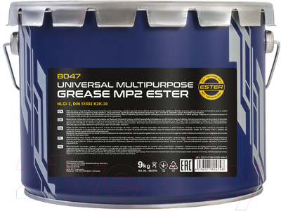 Смазка техническая Mannol MP-2 Universal Multipurpose Grease / 8047 (9кг)
