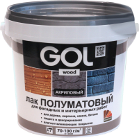 Лак универсальный GOL Wood Акриловый (900г, полуматовый) - 