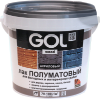 Лак GOL Wood Акриловый (900г, полуматовый) - 