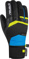 Перчатки лыжные Reusch Venom R-Tex XT / 6101205-7002 (р-р 8, Black/Brilliant Blue/Safety Yellow) - 