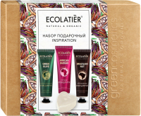 Набор косметики для тела Ecolatier Inspiration Крем для рук Увлажнение+Питание+Глицериновое мыло (30мл+30мл+80г) - 