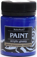 Акриловая краска KolerPark Акриловая глянцевая (50мл, синий) - 