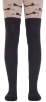 Колготки детские Conte Kids Sof-Tiki 532 (р.140-146, бежевый/черный) -