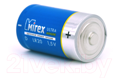 Комплект батареек Mirex LR20 D 1.5V / 23702-LR20-S2 (2шт)