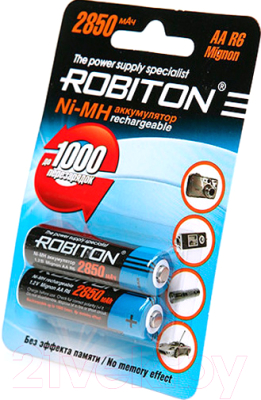 Комплект аккумуляторов Robiton 2850MHAA / 10203 (2шт)