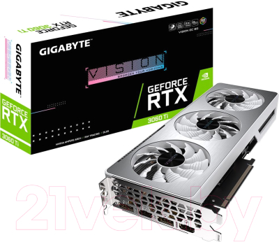 Видеокарта Gigabyte GeForce RTX 3060 Ti Vision OC 8G rev.2.0 (GV-N306TVISION OC-8GD)