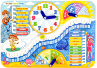 Развивающая игрушка WoodLand Toys Часы-календарь Увлечения / 94106 - 
