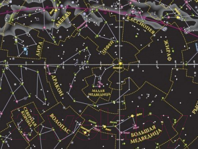 Настенная карта Globen Интерактивная Зведное небо / КН004 (c ламинацией в тубусе)