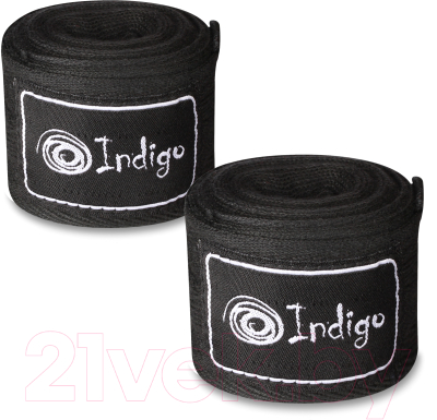 Боксерские бинты Indigo 1115 (2.5м, черный)