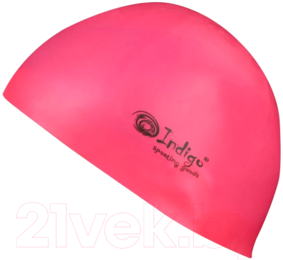 Шапочка для плавания Indigo Стартовая 3D форма / IN085 (розовый металлик)