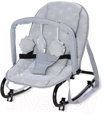 Детский шезлонг Lorelli Eliza Luxe Silver Blue Stars / 10110162149