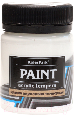 Акриловая краска KolerPark Темперная (50мл, белый)