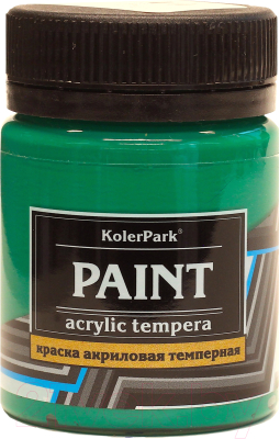 Акриловая краска KolerPark Темперная (50мл, зеленый)