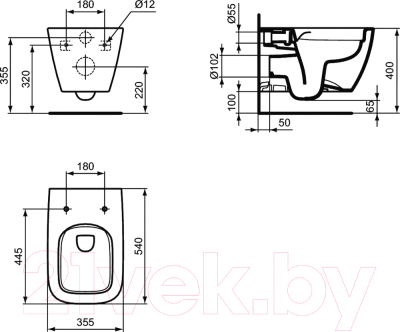 Купить Унитаз подвесной Ideal Standard T461401  