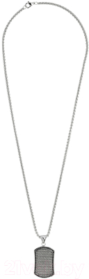 Кулон Zippo Black Crystal Pendant Necklace / 2007178 (серебристый/черный)