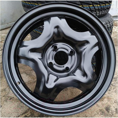 Изображение товара Штампованный диск ТЗСК Renault Sandero 16x6.5" 4x100мм DIA 60.1мм ET 37мм Черный глянец