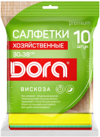 Комплект салфеток хозяйственных Dora Из вискозы 30х38см / 2001-061-15 (10шт) - 