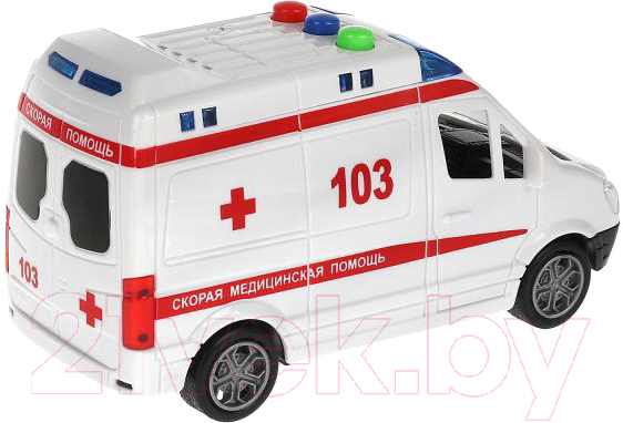 Автомобиль игрушечный Технопарк Mercedes-Benz Sprinter Скорая / SPRINTERVAN-15PLAMB-WH — фото 3