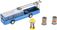 

Троллейбус игрушечный Технопарк, Ремонтный с аксессуарами / SB-17-80WB