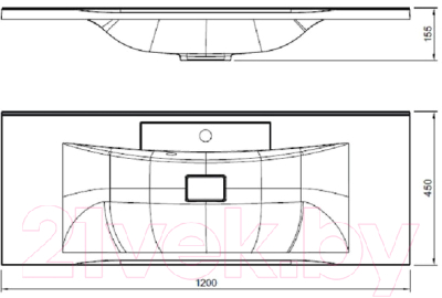 Изображение товара Умывальник Caprigo Прима ПРМ 1200