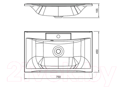 Изображение товара Умывальник Caprigo Прима ПРМ 750
