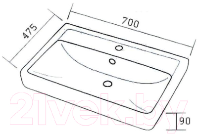 Изображение товара Умывальник Caprigo Дрея ДР Q70