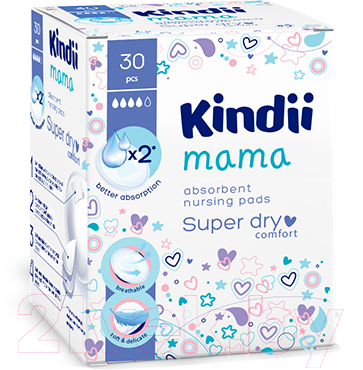 Прокладки для бюстгальтера Harper Hygienics Kindii Mama Super Dry Comfort  (30шт)