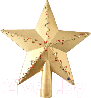 Верхушка для елки Зимнее волшебство Звезда / 2371114 (золото)