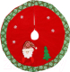 Юбка под елку Зимнее волшебство Дед Мороз у елки / 6938941 (красный/зеленый) - 