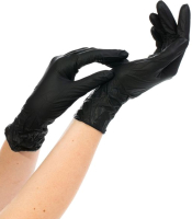 Перчатки одноразовые NitriMAX Нитриловые (M, 50пар, черный) - 