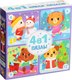 Развивающая игра Puzzle Time Межвежонок и друзья 4 в 1 / 6771635 - 