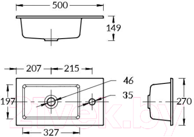 Умывальник Kerama Marazzi Lato 50 / LA.wb.50