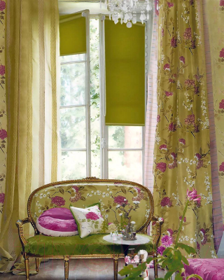 Изображение товара Рулонная штора Jalux Лен 873 105x160 (киви)