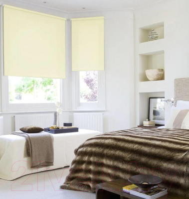 Изображение товара Рулонная штора Jalux Лен 875 100x160 (кремовый)