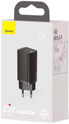 Зарядное устройство сетевое Baseus CCGAN2L-B01 (черный)