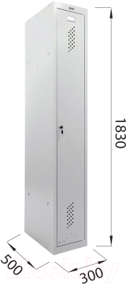 Шкаф металлический Brabix LK 11-30 усиленный / 291127