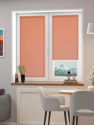 Изображение товара Рулонная штора Jalux Лен 860 85x160 (терракотовый)