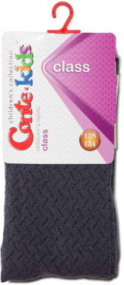 Изображение товара Колготки детские Conte Kids Class 300 (р.140-146, серый/фиолетовый)