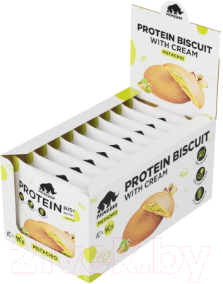 Протеиновое печенье Prime Kraft Primebar Biscuit (10x40г, фисташка)