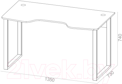 Геймерский стол Сокол-Мебель КСТ-19 (белый)