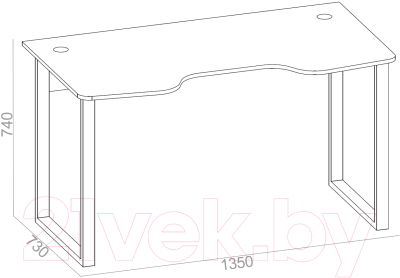 Геймерский стол Сокол-Мебель КСТ-19 (черный/красный)