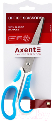 Ножницы канцелярские Axent Shell / 6305-02 (белый/голубой)