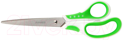 Ножницы канцелярские Axent Shell / 6305-09 (белый/салатовый)