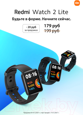 Умные часы Xiaomi Mi Watch 2 Lite BHR5436GL (черный)