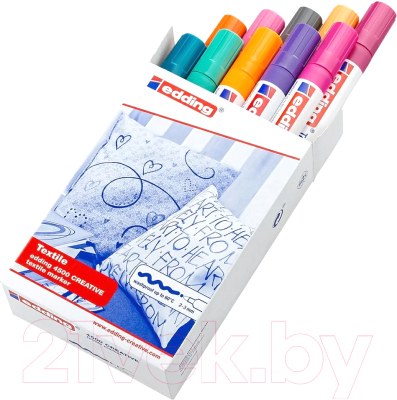 Набор маркеров для ткани Edding E-4500 Trend / 6595000/4-4500099 (10шт)
