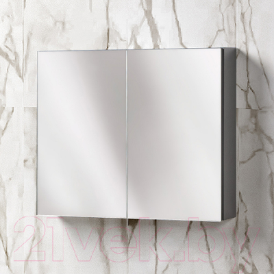 Шкаф с зеркалом для ванной Акваль Виза / ВИЗА.04.80.27.N