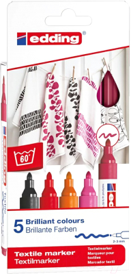 Набор маркеров для ткани Edding E-4500 Warm / 4-4500-5999 (5шт)